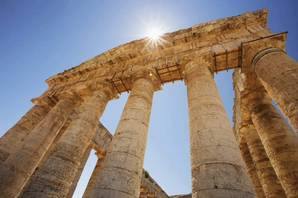 Columns of the Temple of Segesta in Sicily.