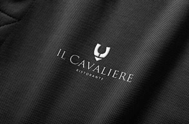 il cavaliere logo mockup t shirt 2 Enoturistica - Il Cavaliere Logo Design
