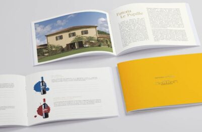 evidenza brochure vini fattori le pupille Enoturistica - Nuova brochure vini per Fattoria Le Pupille