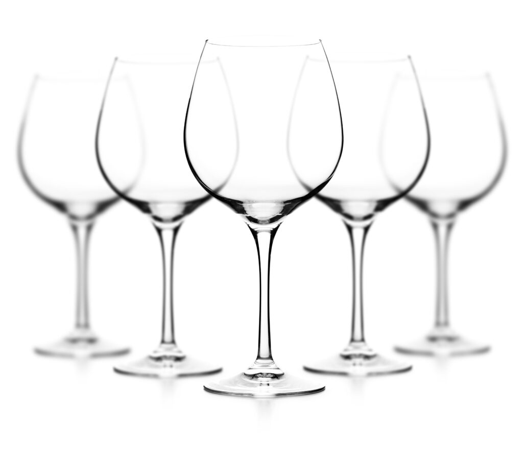 Empty wine glass